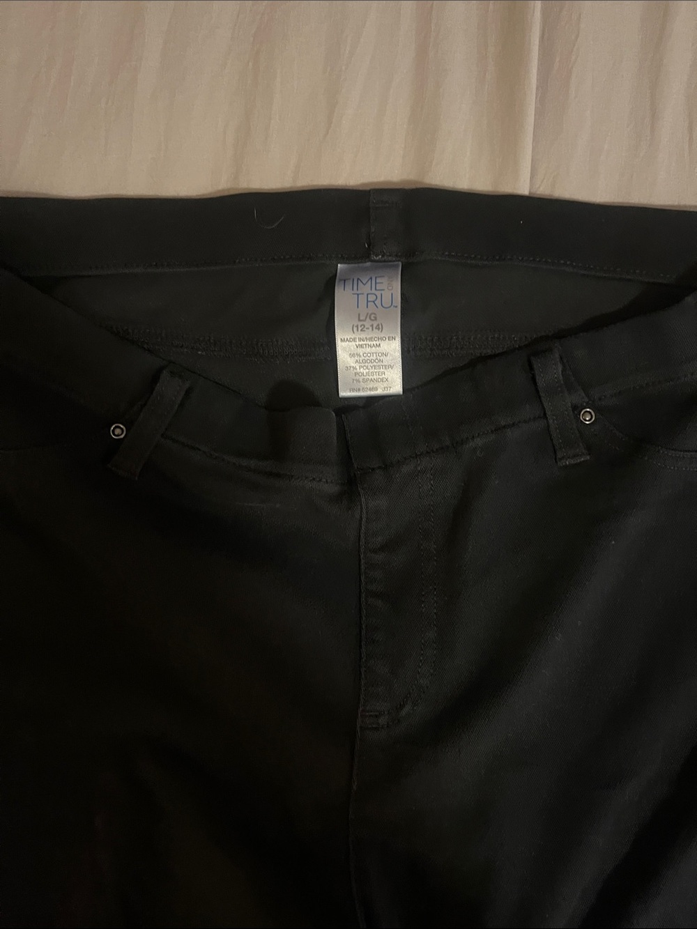 Time and Tru Black Straight-Leg Jeggings